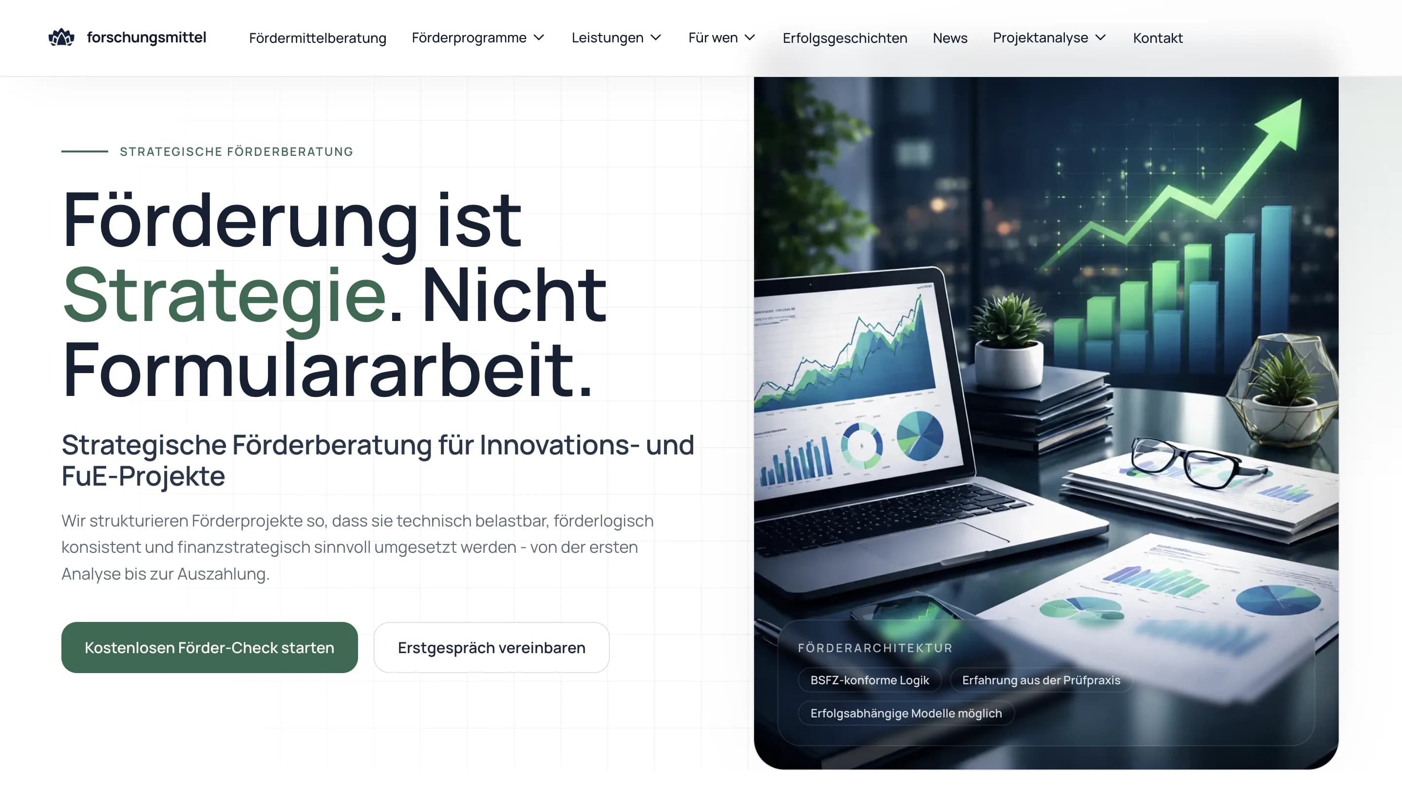 Публичный сайт Forschungsmittel.com