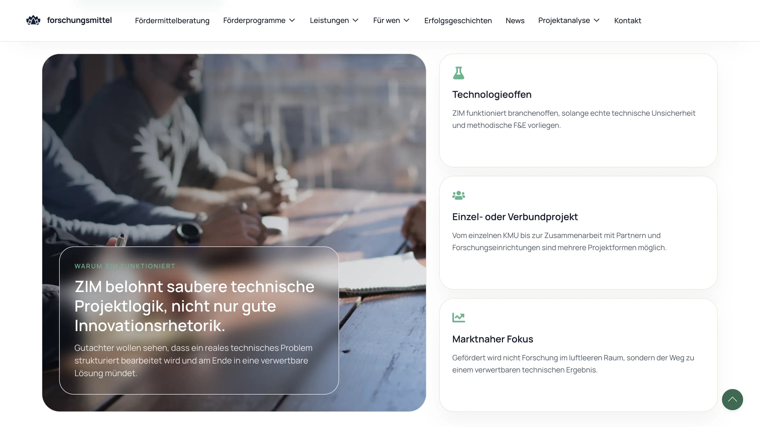 Экран публичного слоя Forschungsmittel 07