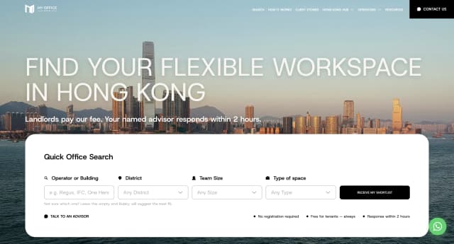 My Office Asia — флекс-офис маркетплейс в Гонконге
