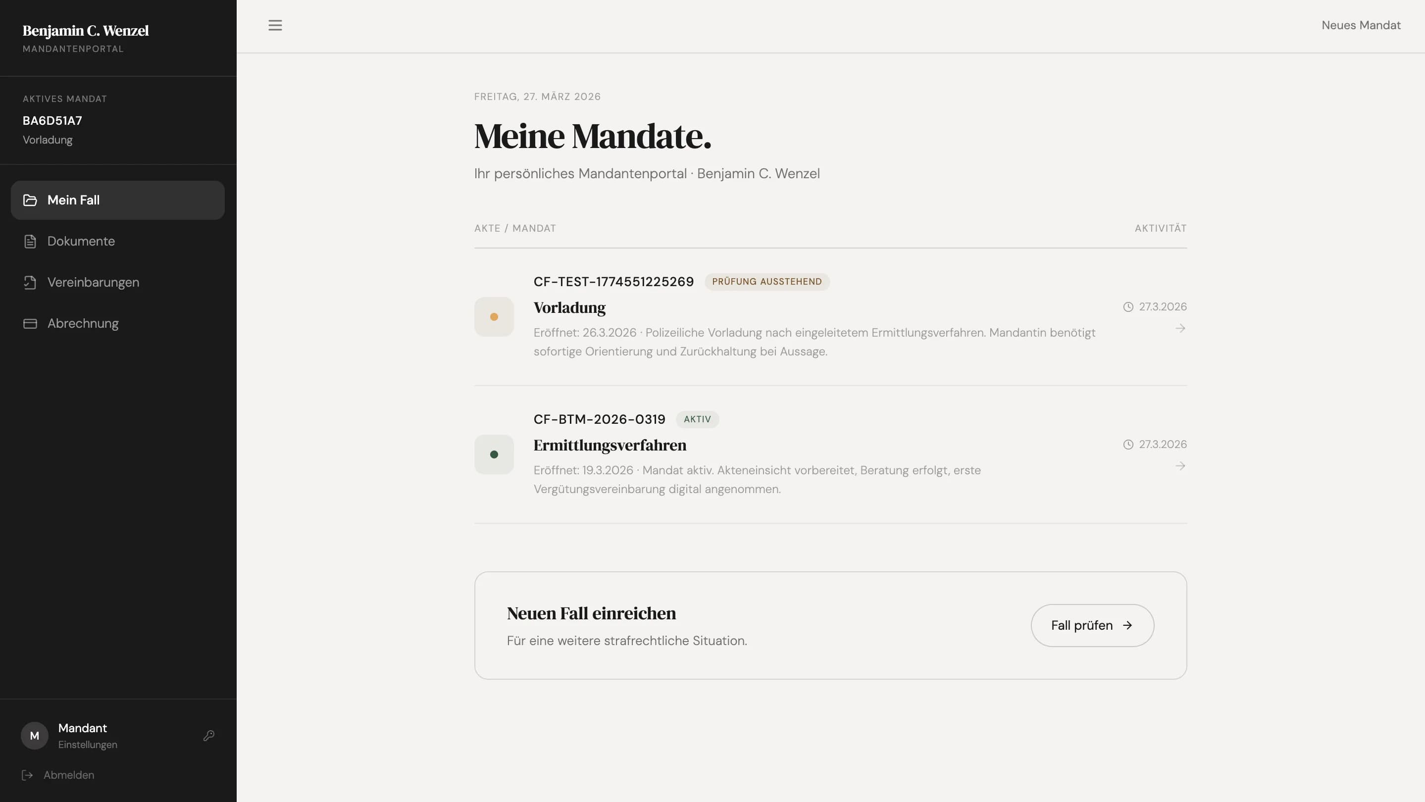 Экран продуктового слоя Wenzel 11