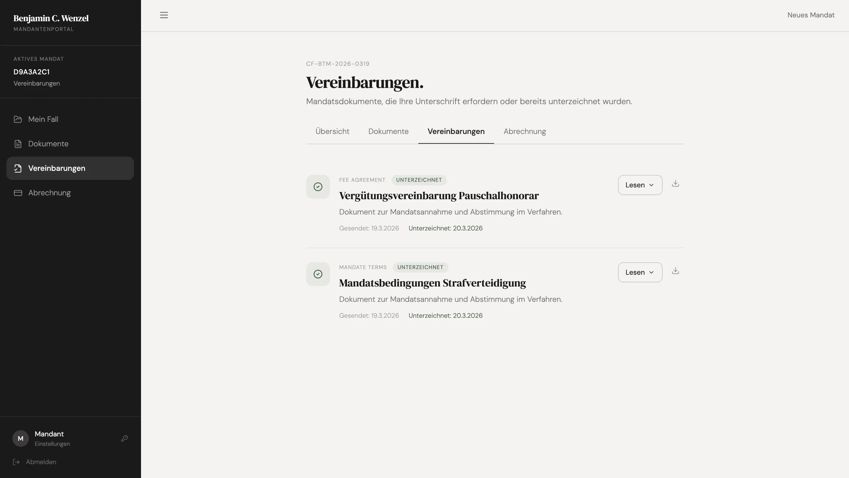 Экран продуктового слоя Wenzel 14