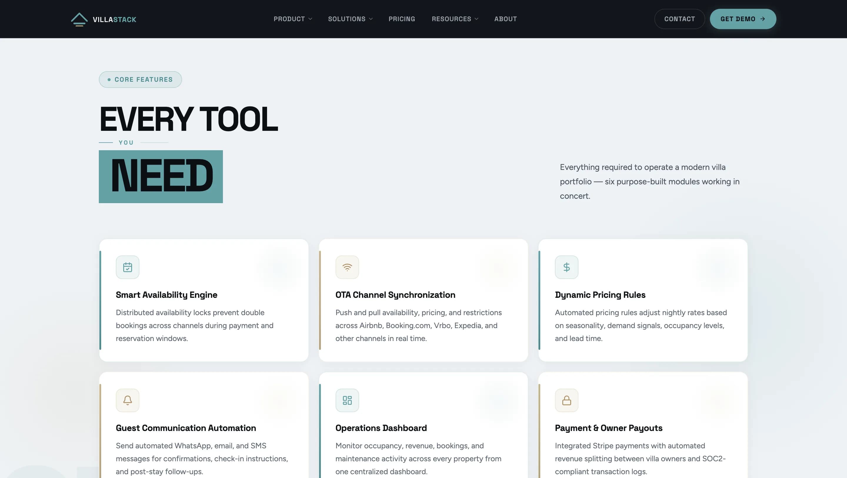 VillaStack — экран 3