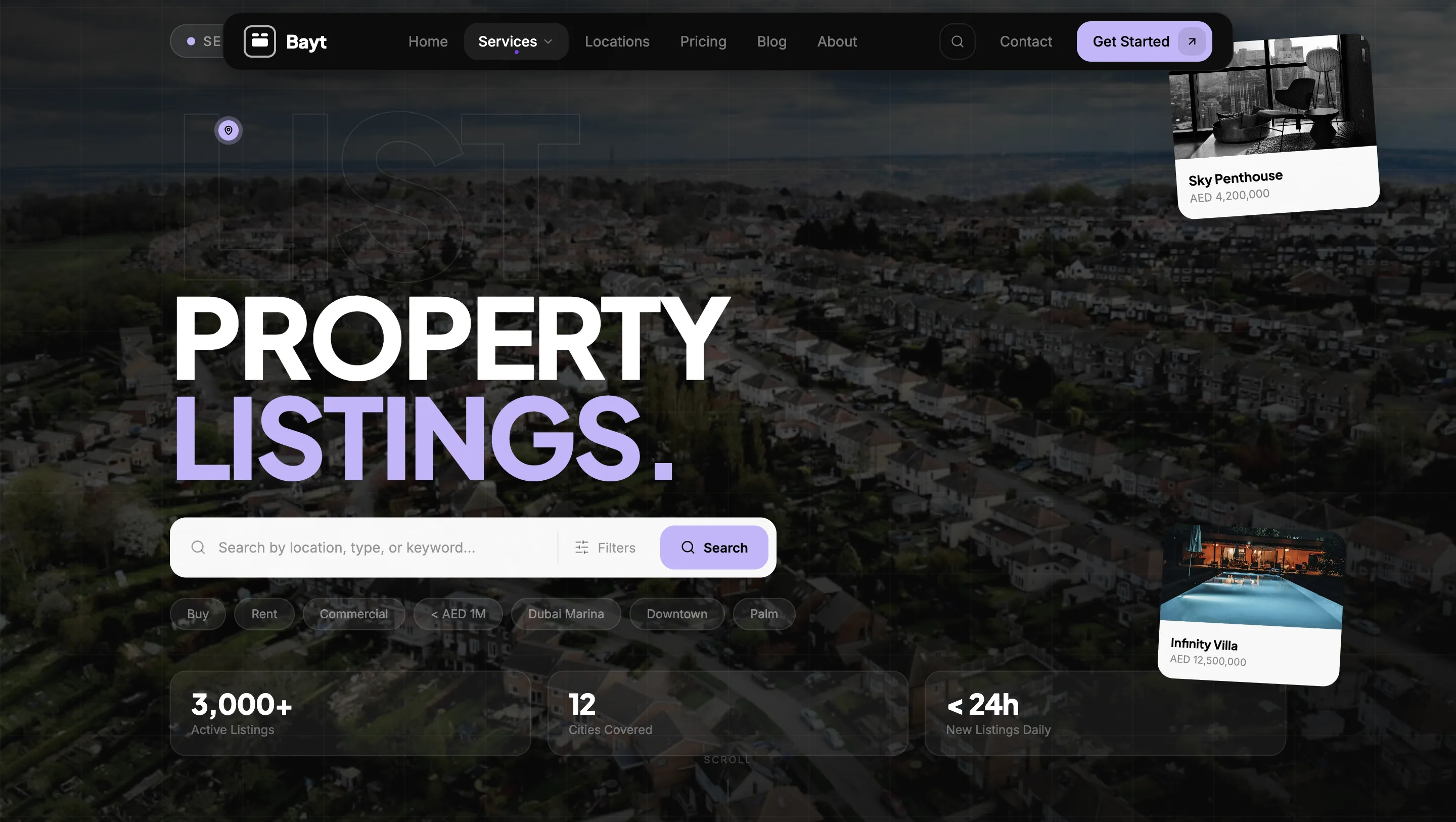 Интерфейс Luxury Real Estate Platform 07