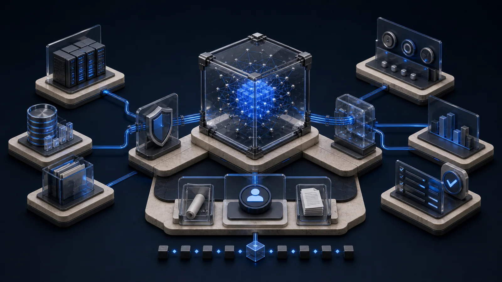 Корпоративная AI-система как управляемый контур из модели, данных, прав доступа, аудита и человеческого подтверждения