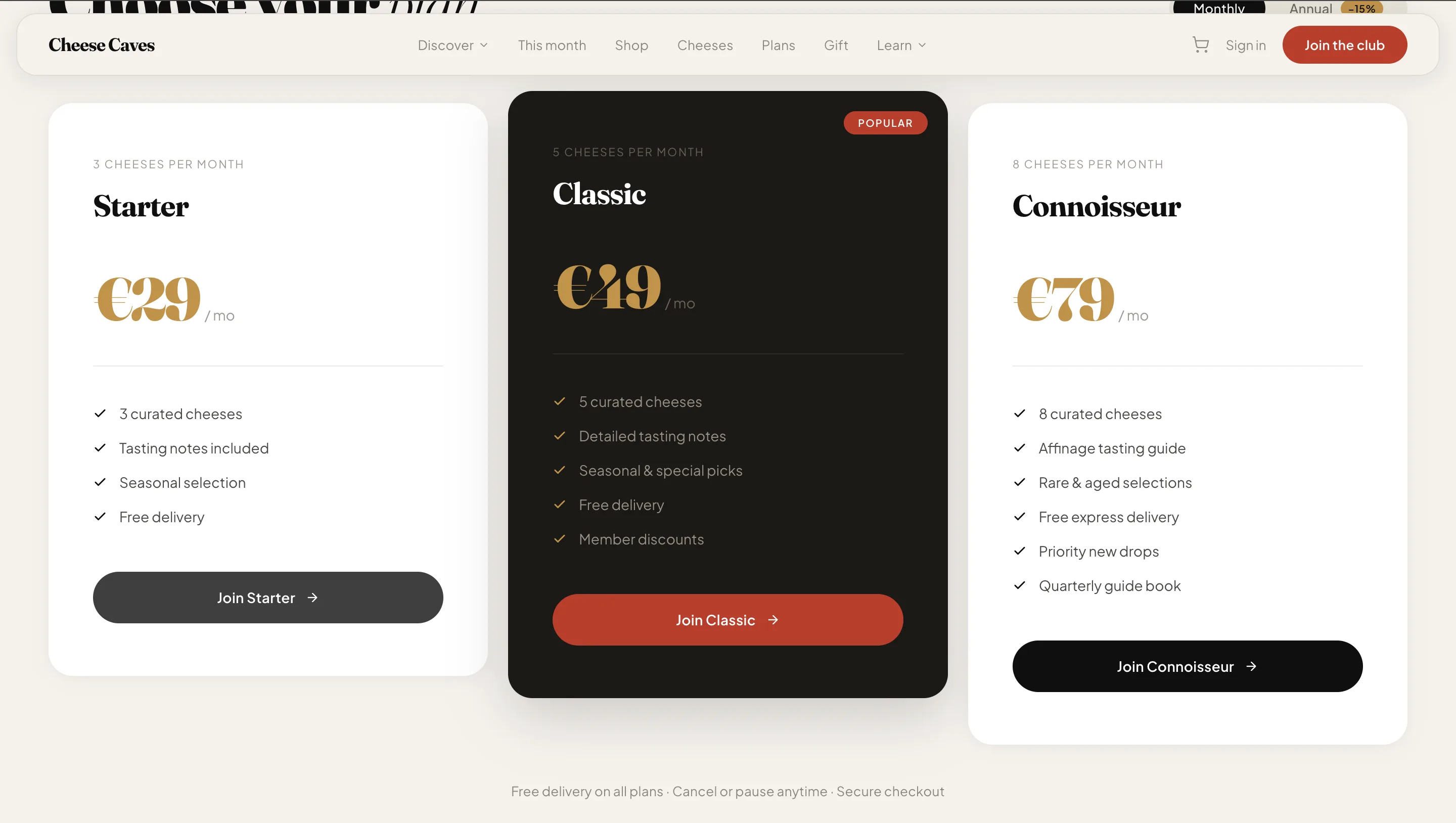 Cheese Caves — главная платформы
