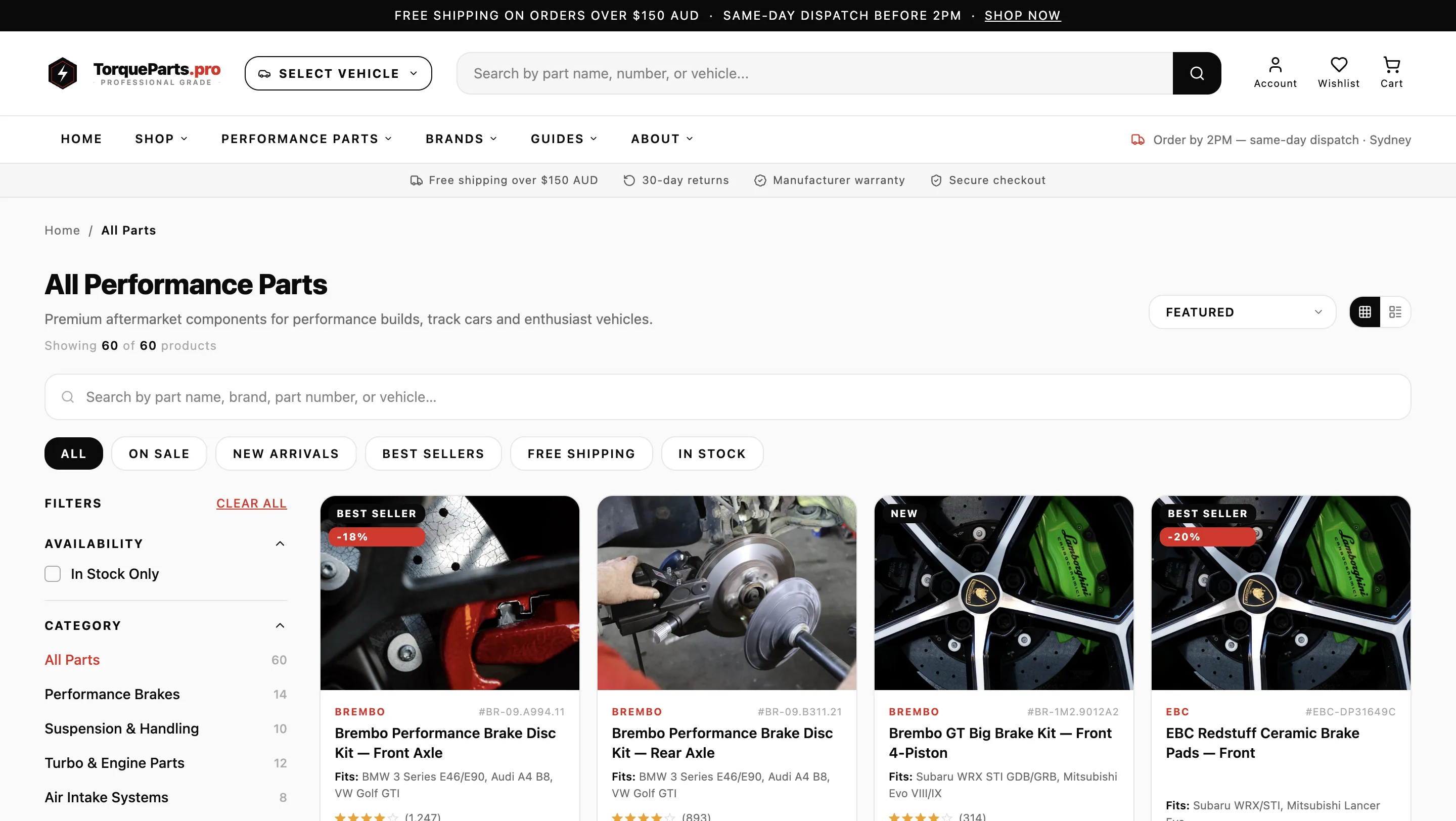 TorqueParts.pro — главная маркетплейса