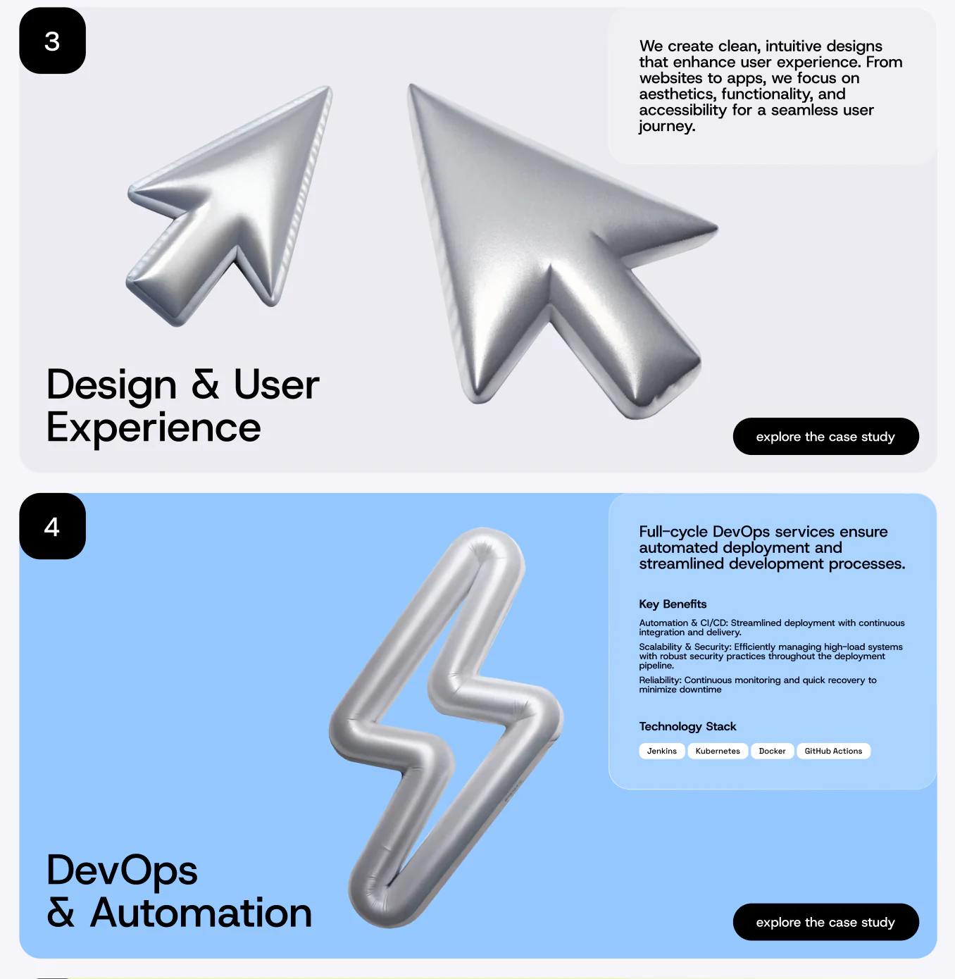 Страницы AERA о дизайне, UX, DevOps и автоматизации